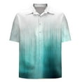 thumbnail image 5 of Ashirexll Button up Shirt Men, Big and Tall Shirts for Men, Gradient Color Printed Loose Button Shirts Short Sleeve Turndown Collar Blouse for Casual Wear, 5 of 5