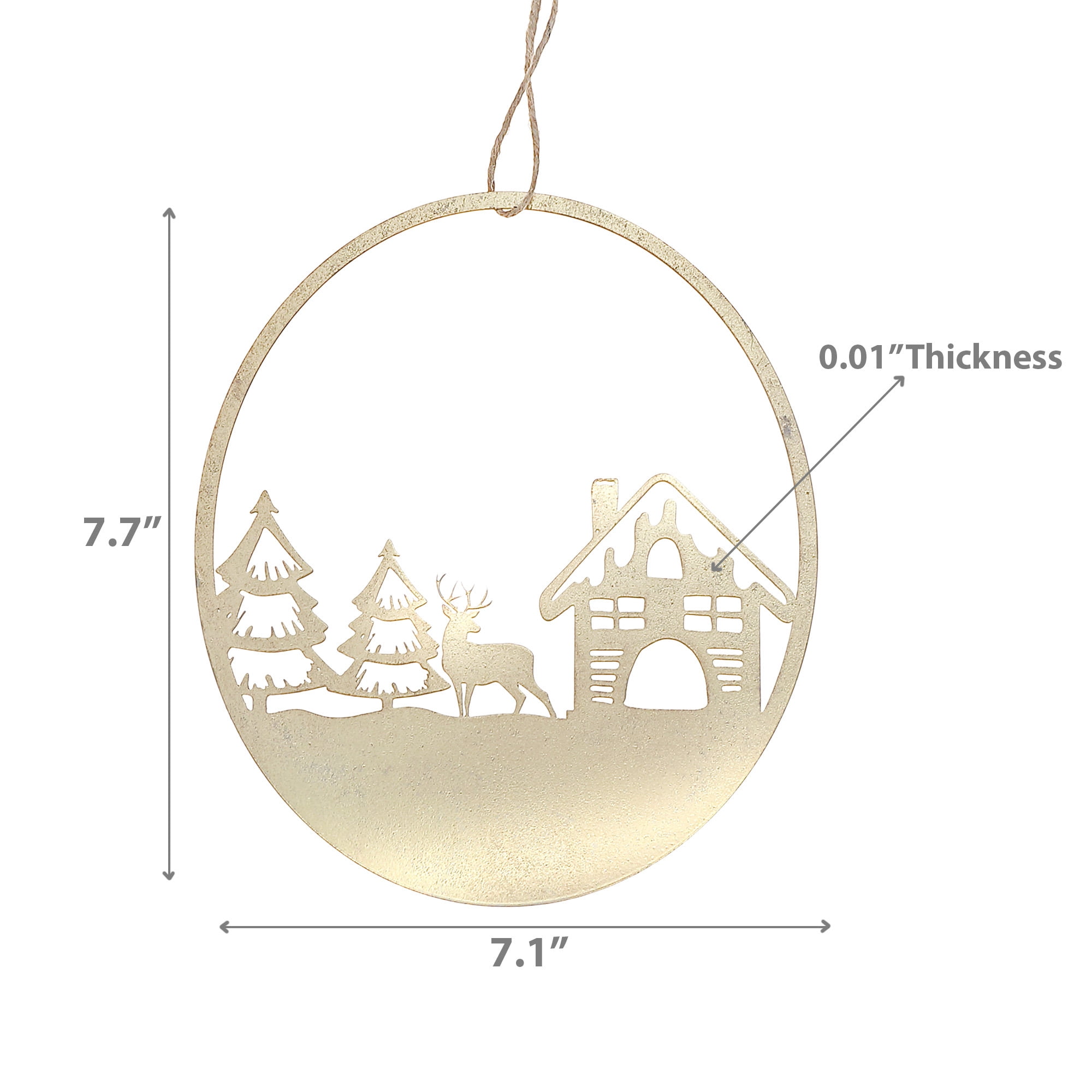 Gold Metal Cut Out Hanger (House)