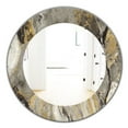 thumbnail image 1 of Designart 'Painted Gold Stone' Traditional Mirror - Oval or Round Wall Mirror - 24x24, 1 of 4