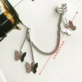 thumbnail image 5 of YYKihy Pierced One- Ear Double Clip Earrings Single Chain Earrings, 5 of 5