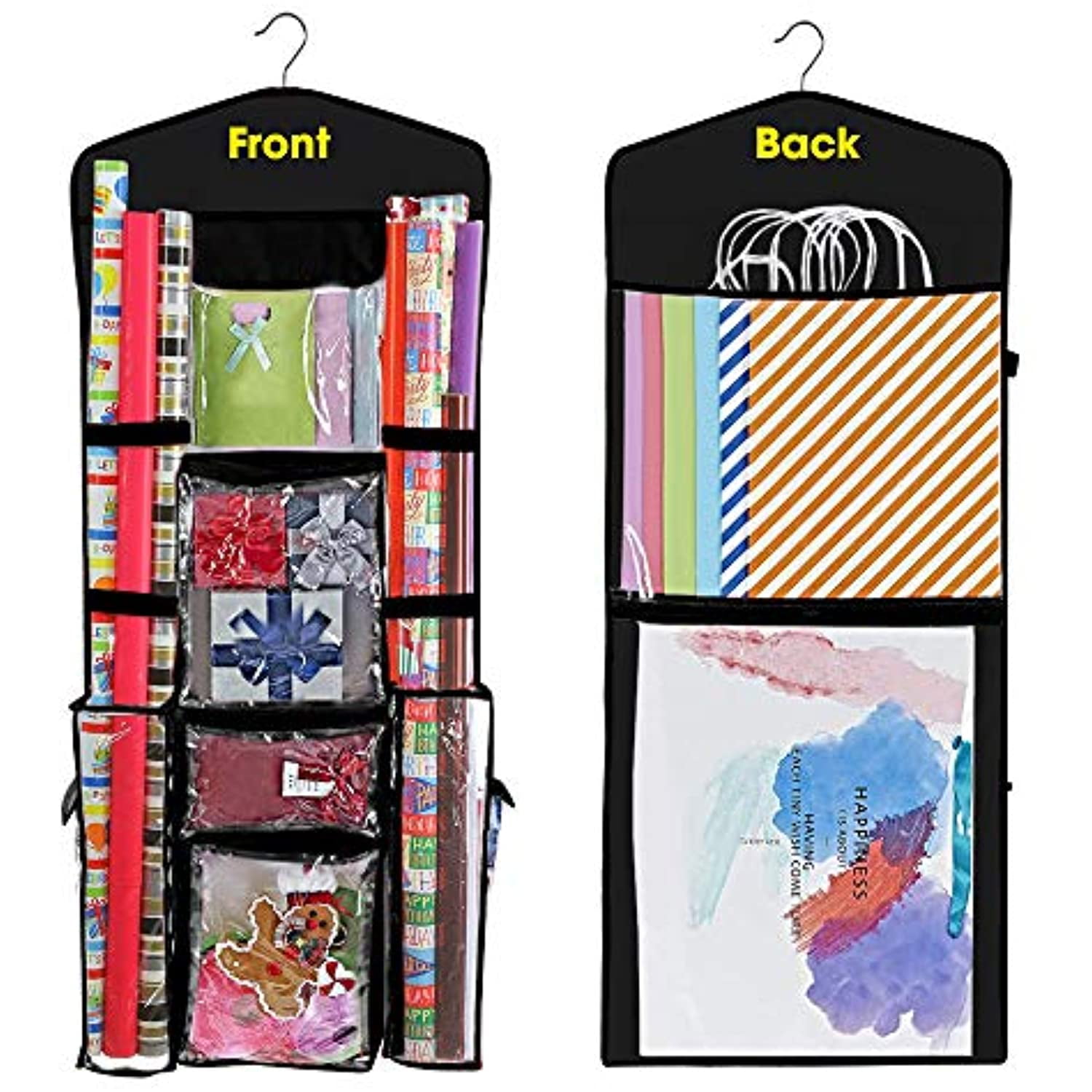ProPik Hanging Double Sided Wrapping Paper Storage Organizer With