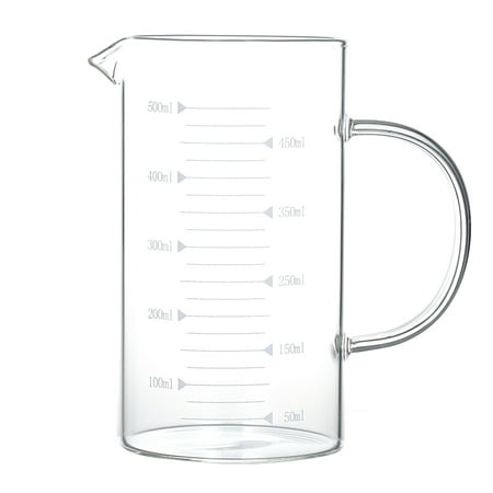 500ML Transparent Measuring Cup Graduated Scale High Borosilicate Glass Resistant High Temperature (Best Place To Measure Temperature)