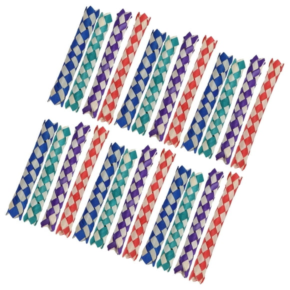 Piège à Doigts en Bambou Chinois, Pièges à Doigts en Bambou Pratiques avec Bambou Naturel pour Jouets d'Oiseaux Bricolage Divers Jouets et Cadeaux