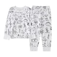 thumbnail image 5 of Elegyee Girls Pajamas Long Sleeve Top Pants Loungewear Soft Nightwear, White, Size 6-7, 5 of 8