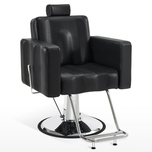 BarberPub Classic Barber Chair, 440 lbs Heavy-duty Hydraulic Pump, All Purpose Reclining Salon Chair for Hair Stylist 9523