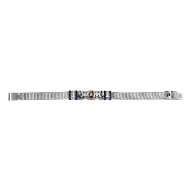 M Buder Pulsera de Acero Inoxidable para Hombre con Correa de Malla, Elegante y Exquisita, Accesorio de Joyería Ideal para Citas, Fiestas y Uso Diario. Ajustable y Resistente (23 cm / 9.05 inches)