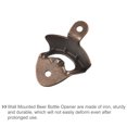 thumbnail image 4 of Unique Bargains 6pcs Wall Mounted Cast Iron Wine Beer Bottle Opener Cap Bottle Opener for Cafe Bar Restaurant Hotel, Copper, 4 of 6