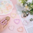 thumbnail image 3 of 50Pcs Luminous Acrylic Bead Frame Glow In The Dark Heart Mixed Color 37.5x41x5mm Hole: 2mm Inner Diameter: 25x30mm, 3 of 6