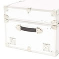 thumbnail image 3 of Rhino Trunk & Case XXL Leather Embossed Vinyl Trunk with Removable Wheels, College, Home & Office Storage 36"x18"x18" (White), 3 of 5