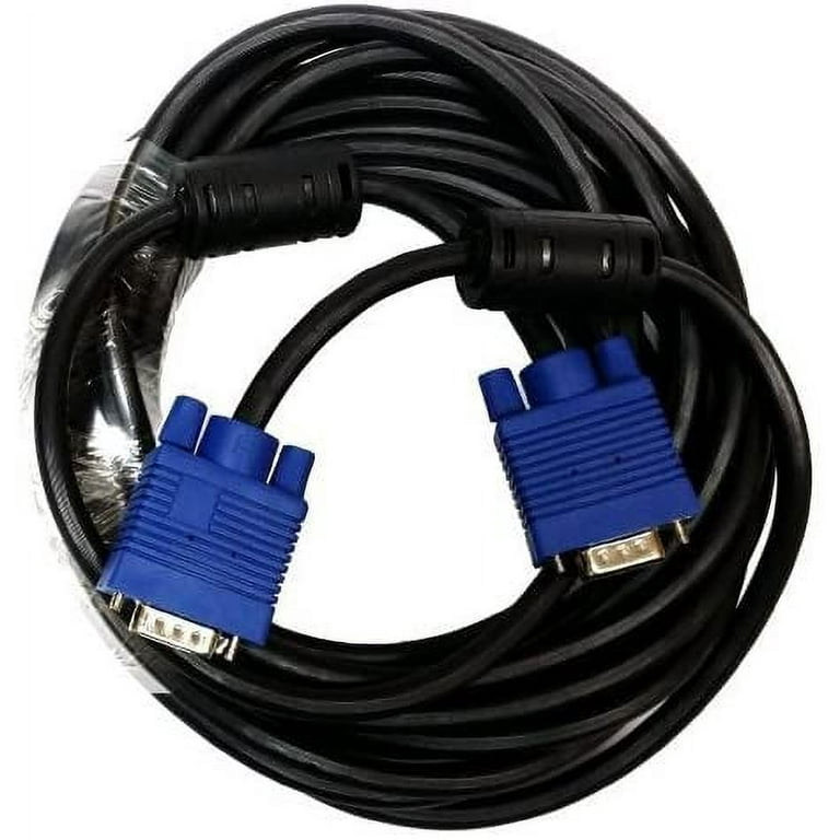 Importer520 HD15 Male to Male VGA Video Cable for TV Computer Monitor (5ft, Blue Connector)