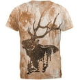 thumbnail image 2 of Distressed Brown Elk Silhouette All Over Mens T Shirt Multi LG, 2 of 2