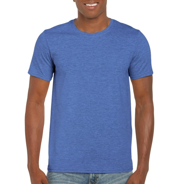 Gildan T-Shirt Softstyle pour Hommes, m, Bleu Royal Chiné