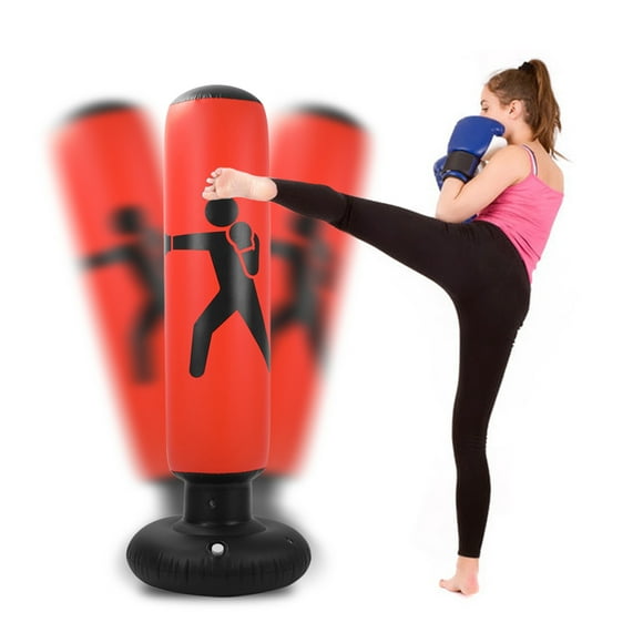 Yeacher Fitness Punching Bag Inflatable Punching Bag Stand Boxing Bag Toy PVC Indoor Punching Tower Bag