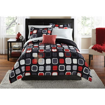 Mainstays Evans Geometric Bed in a Bag Coordinated Bedding Set:Twin/Twin XL...