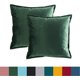 thumbnail image 1 of Funda de cojín decorativa de terciopelo navideño para sofá y cama, 2 piezas, verde oscuro, funda de almohada, fundas de cojín, decoración del hogar, 45 x 45 cm JFHHH pequeña, 1 of 4