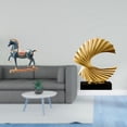 thumbnail image 2 of CarpNettore Horse Wave Figurine Desktop Ornament Fengshui Decor Standing Horse Ocean Wave Statue Sculpture for Desk Living Room Bookcase Bedroom Home Decoration, 2 of 8