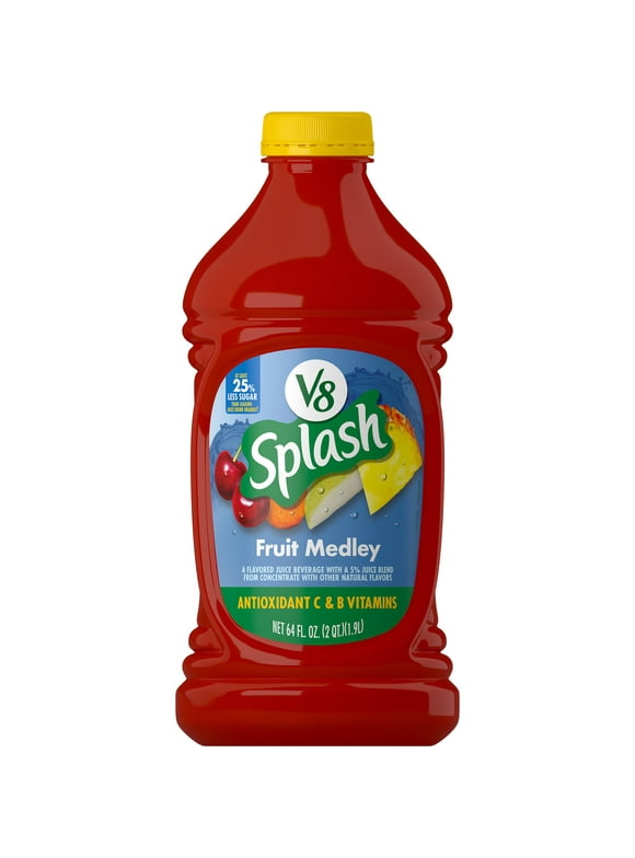 V8 Splash Fruit Medley Flavored Juice Beverage, 64 fl oz Bottle
