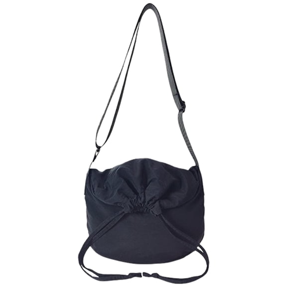 Practical Shoulder Bag Casual Satchel Drawstring Bags Nylon Crossbody Purse with Adjustable Length for Women and Men