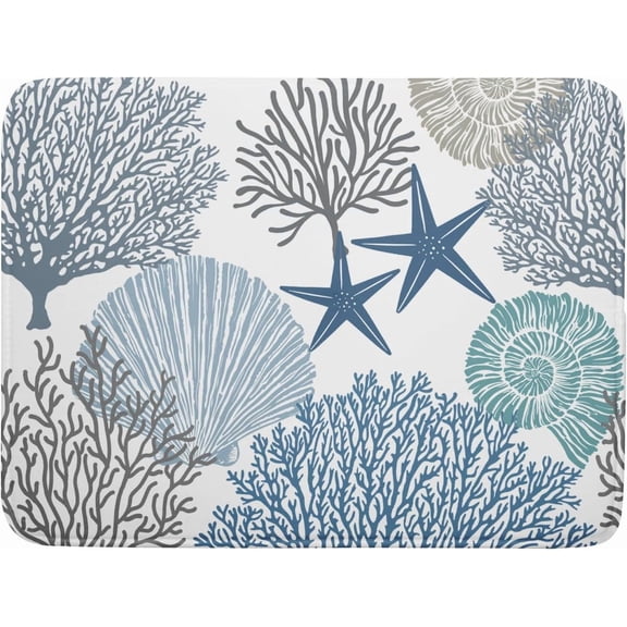 Watercolor Sage Leaves Dish Drying Mats for Kitchen Counter 16x18 Inch,Spring Leaves Kitchen Drying Mat,Sage Herbs Dishes Pad Dish Drainer Rack Mats Absorbent Fast Dry Kitchen Accessories