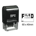 thumbnail image 1 of Printtoo Self Inking Dater Stamp With Filed By Text Office Stationery Date Rubber Stamp-Black, 1 of 1