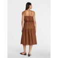 thumbnail image 3 of Time and Tru Women's and Women's Plus Sleeveless Cotton Midi Dress with Eyelet Trim, Sizes XS-4X, 3 of 5