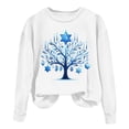 thumbnail image 2 of Fznquz Fall Winter Plus Size Tops for Women Crewneck White Hanukkah Sweatshirts Long Sleeve Casual Trendy Fashion Women, 2 of 4
