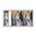 thumbnail image 2 of Cloth Wallet with Lanyard & Multiple Compartments Fashion Purse Zipper Clutch Bag for Cash Cards Coins Watercolor Calico Cat, 2 of 7