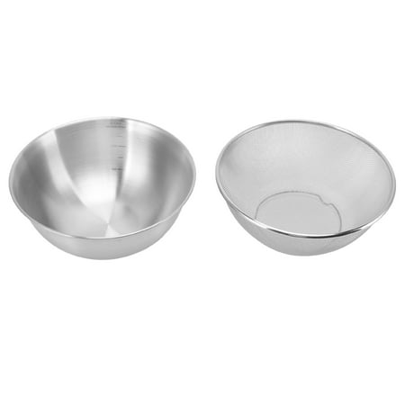 

Salad Bowl 24CM Diameter 2mm Aperture Multi Purpose Rice Strainer Stackable For Home