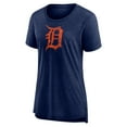 thumbnail image 2 of Women's Navy Detroit Tigers Weathered Official Logo Tri-Blend T-Shirt, 2 of 3