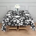 thumbnail image 3 of Black Paw Square Tablecloth,Waterproof Square Table Cover,Wipeable Spillproof Washable Table Cover for Home Kitchen Party Decor 42"X42"(107x107cm), 3 of 6