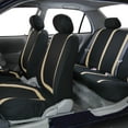 thumbnail image 3 of FH Group Beige Black Seat Covers for Car SUV Combo w/ Gray Floor Mats, 3 of 6