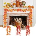 thumbnail image 1 of Simulated Maple Leaf Vine | Artificial Autumn Rattan | Halloween Thanksgiving Home Decoration | Multicolor Plastic Garland | 67in Length | Indoor Outdoor Decor, 1 of 6