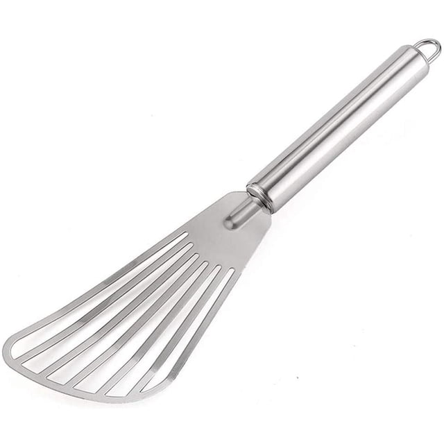 herramientas de cocina Pala de pescado de acero inoxidable, pala de cocina ranurada, volteador de carne de pescado para girar y voltear, acampar, pescar Zhivalor DLM752