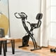 Soozier 2 in 1 Upright  Exercise Bike Stationary Foldable Magnetic Recumbent Cycling with Arm Resistance Bands Black - image 2 of 9