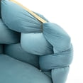 thumbnail image 5 of Blue Velvet Single Sofa Chair with Comfortable Feel / Perfect for Leisure Time at Home, 5 of 5