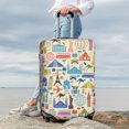 thumbnail image 3 of Lsque Famous Places Printed Luggage Cover, Travel Luggage Protector,Scratch and Dirt Resistant, Fits 18-32 Inch Luggage - Large, 3 of 9
