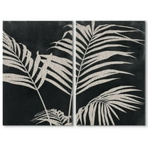IDEA4WALL Adhesive Canvas Print Wall Art Set Mid-Century Geometric Palm Leaf Plants Fine Art Decorative Bohemian Minimalist Chic Artwork for Living Room, Bedroom, Office - Canvas 16"x24"x2