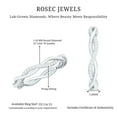 thumbnail image 6 of Rosec Jewels Lab Grown Diamond Infinity Wedding Band (EF-VS Quality) - Braided Eternity Ring - with Jewelry Box, 10K White Gold, US 8.50, 6 of 7