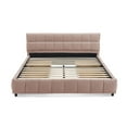 thumbnail image 5 of Miniyam Queen Size Bed with Chenille Upholstery, Storage Drawers for Adult, Pink, 5 of 7