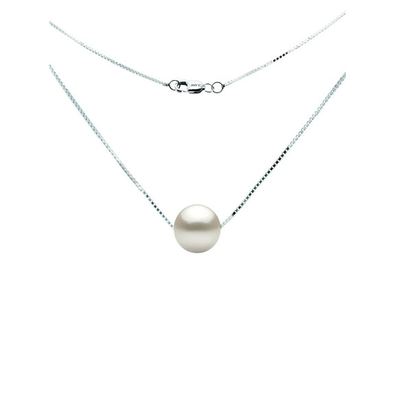 ADDURN 14kt Gold 9-10m Freshwater Pearl Box Chain 18" Necklace