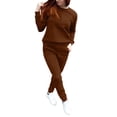 thumbnail image 4 of Gkeoshab Sweater Dress Tracksuit Sweatsuit Sweatshirt and Sweatpant for Women Men 2 Piece Sets Pullover Sweater Brown L, 4 of 9