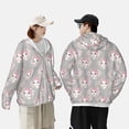 thumbnail image 5 of Logiee Beautiful Rabbit1 Print Men's Women Light Jacket Full Zip Sun Protection Hoodie Long Sleeve Sun Shirts for Men Hiking Fishing Zip Pockets-Medium, 5 of 8