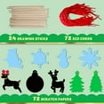 thumbnail image 4 of Syncfun 72 PCS Christmas Rainbow Color Scratch off Decorations, Scratch off Paper Craft Set Include Snowman, Snowflake, Christmas Tree and Reindeer for Kids Xmas Party Favors, 4 of 10