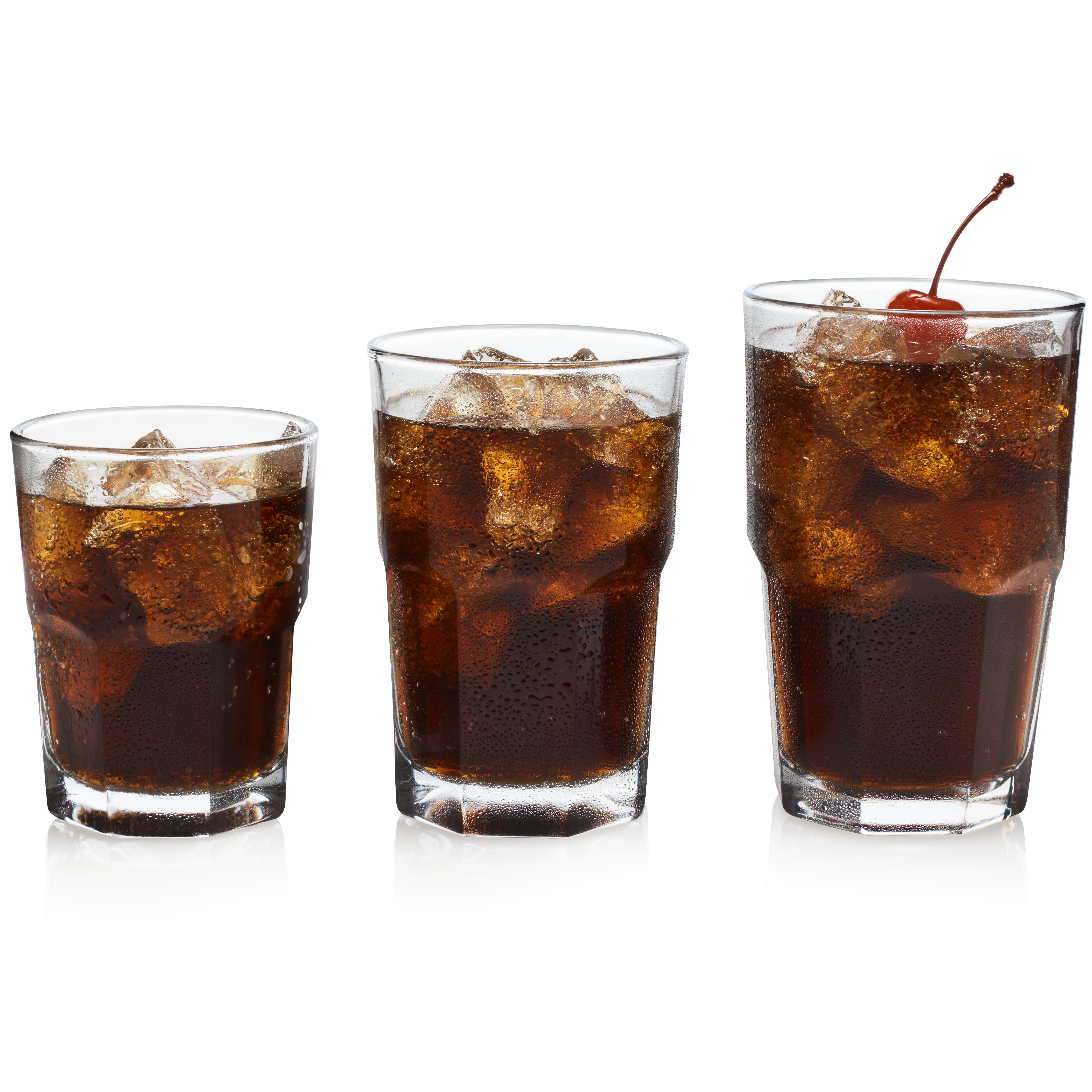 Set of 12-Dishwasher Safe Libbey Classic 16.75-Ounce Coca Cola Glass Tumblers 