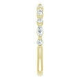 thumbnail image 4 of Solitaire Brilliance Alternating Marquise & Round Moissanite Diamond Ring, Shared Prong Wedding Stacking Band Solid 10K Yellow Gold, Ring Size 7, 4 of 4