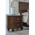 thumbnail image 2 of Signature Design by Ashley Danabrin Classic 2 Drawer Nightstand for Bedroom, Dark Brown, 2 of 8