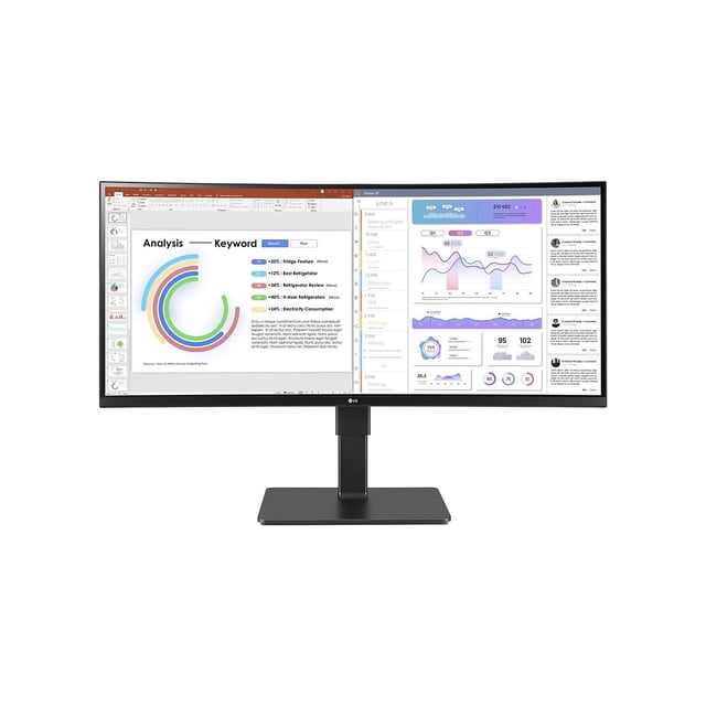 Monitor LG Ultrawide 34BQ77QB-B 34 Webcam UW-QHD curvo