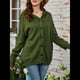 thumbnail image 5 of Cárdigan Informal con Cuello en V y Botones para Mujer, Sudadera con Capucha y Larga Verde XL, 5 of 8