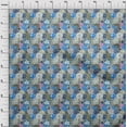 thumbnail image 4 of oneOone Polyester Lycra Vert Olive Tissu Floral Robe Tissu Tissu Imprimé par la Cour 56 Pouces de Large, 4 of 4