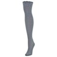 thumbnail image 5 of MeMoi Fine Crosshatch Cotton Blend Over The Knee Socks - Womens - Female, 5 of 5